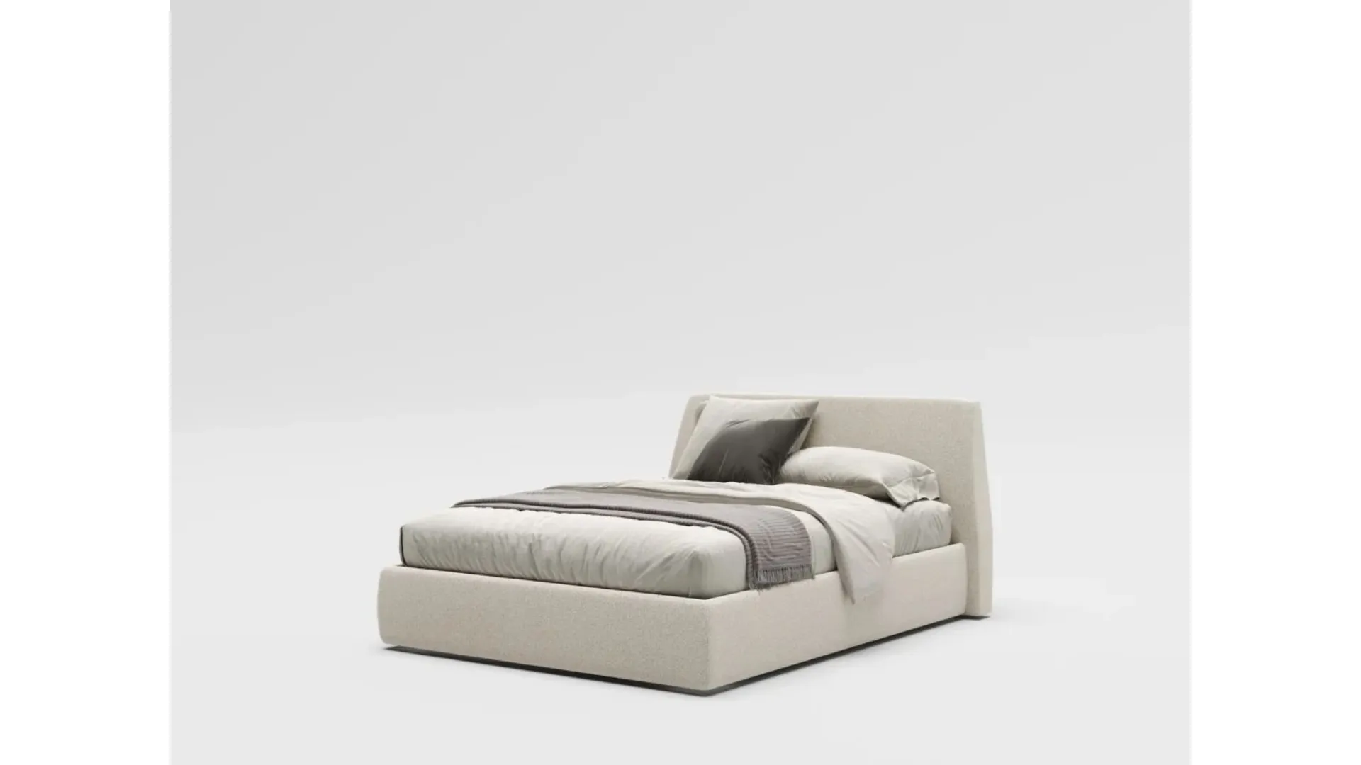 Double room Orme night 36 upholstered bed Tessa and Bedside tables and Como Clip