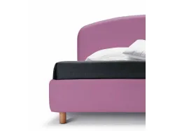 Double bed Jazz upholstered with simple and essential design