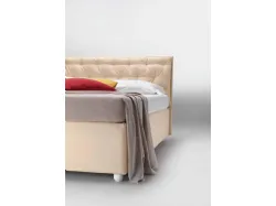 Double upholstered bed with Smart quilted pillow and storage box.