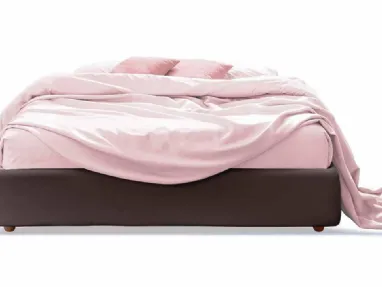 Double bed without headboard; simple and versatile sommier design.