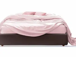 Double bed without headboard; simple and versatile sommier design.