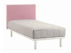 Single bed with upholstered removable headboard, customization of finishes 80x195