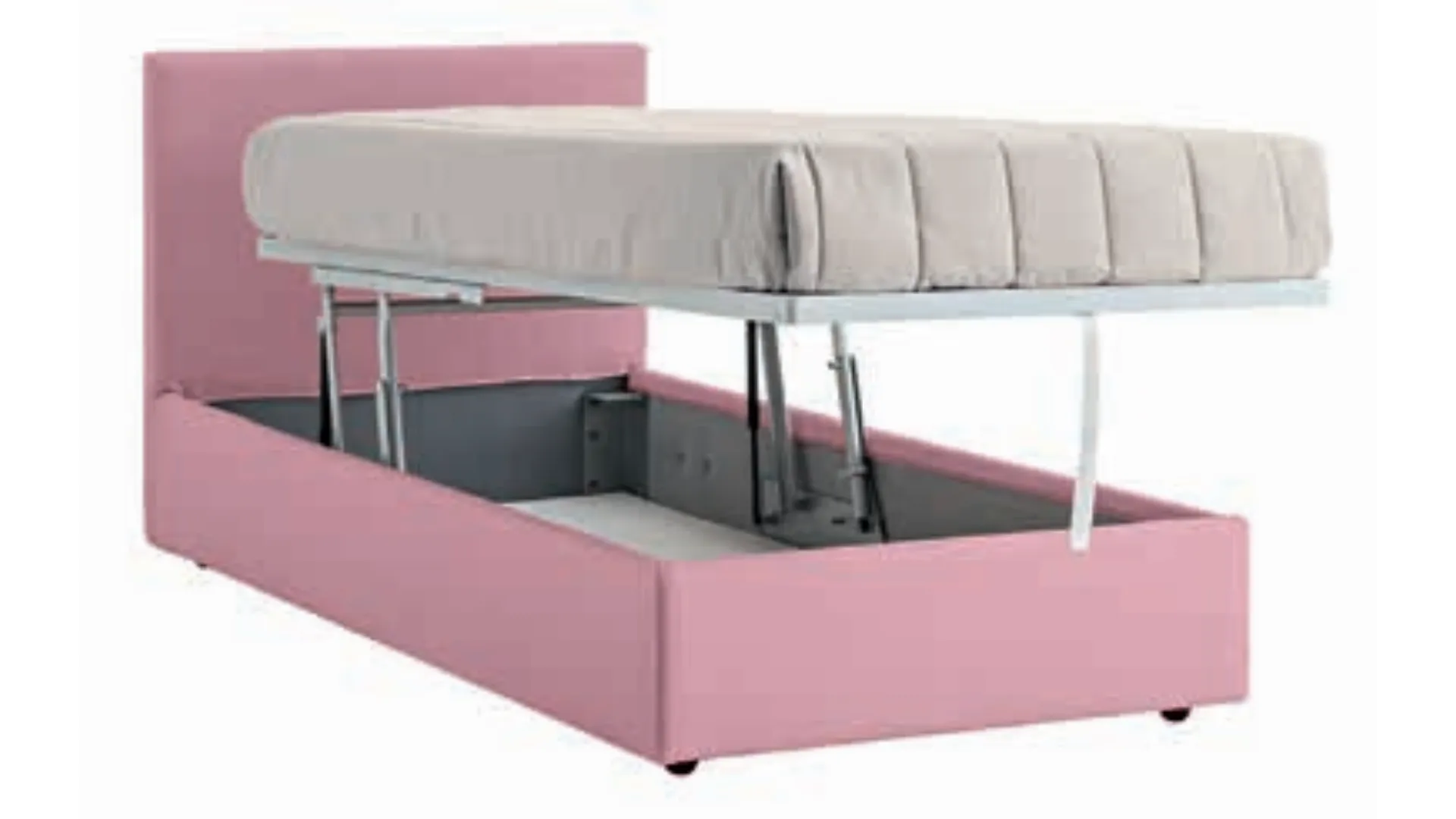 Single bed with upholstered removable headboard, customization of finishes 80x195.