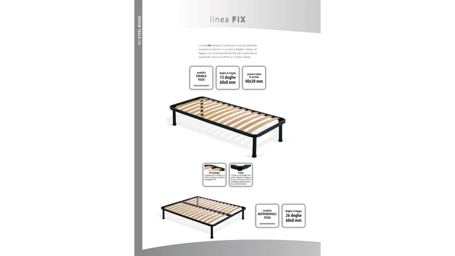 Single bed with removable upholstered headboard, customizable finishings 80x195