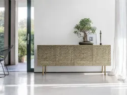 Artemide sideboard with doors in porcelain stoneware or wavy glass