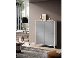 Modern spacious sideboard, with sloping legs and internal shelves 125x160.