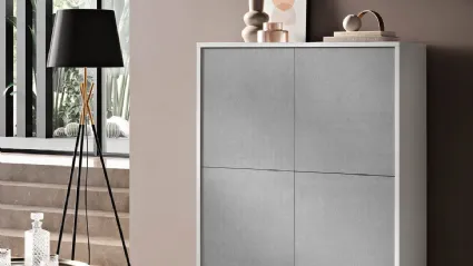 Modern spacious sideboard, with sloping legs and internal shelves 125x160.