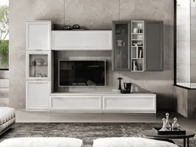 Modern, elegant and effective wall unit with a 300x215 glass display case.