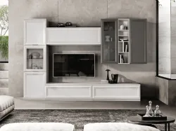 Modern, elegant and effective wall unit with a 300x215 glass display case.