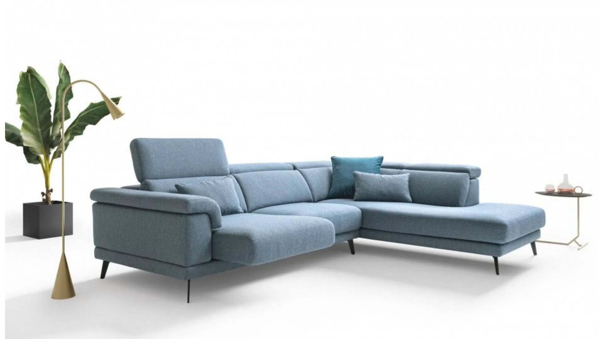 Norton Fabric Corner Sofa with Extractable Seats