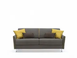 Tahiti Sofa Bed with embossed trim and vibrant chromatic accents