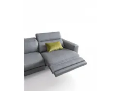 Corner sofa Gareth in fabric with motorized relax movement.