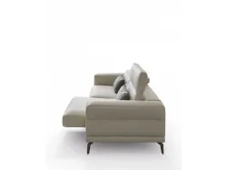 Lambert fabric sofa with retractable seat and reclining headrest