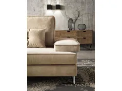 Luis corner sofa in fabric with adjustable cushions.