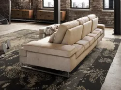 L-shaped fabric Luis corner sofa with adjustable cushions.