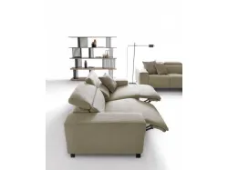 Three-seater Sebastian sofa with motorized relaxation movement.