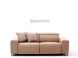 Three-seater Sebastian sofa with motorized relaxation movement.