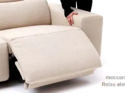 Sebastian three-seater sofa with motorized reclining function.