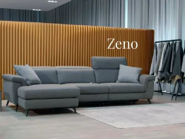 Zeno corner sofa in fabric with relax mechanism.