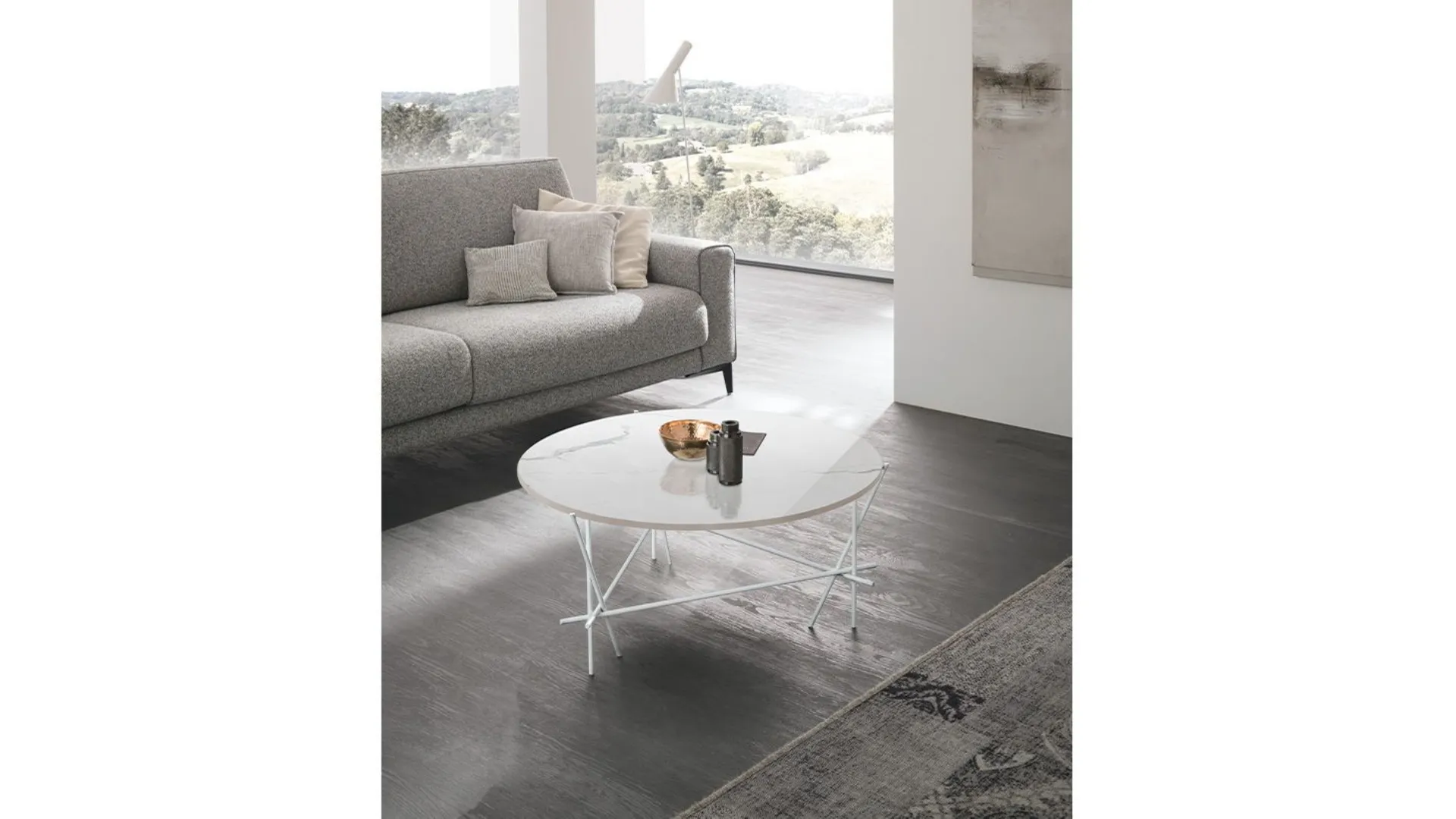 Glass coffee table - Wire